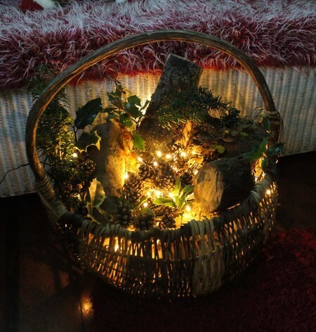 Rustic Christmas Basket