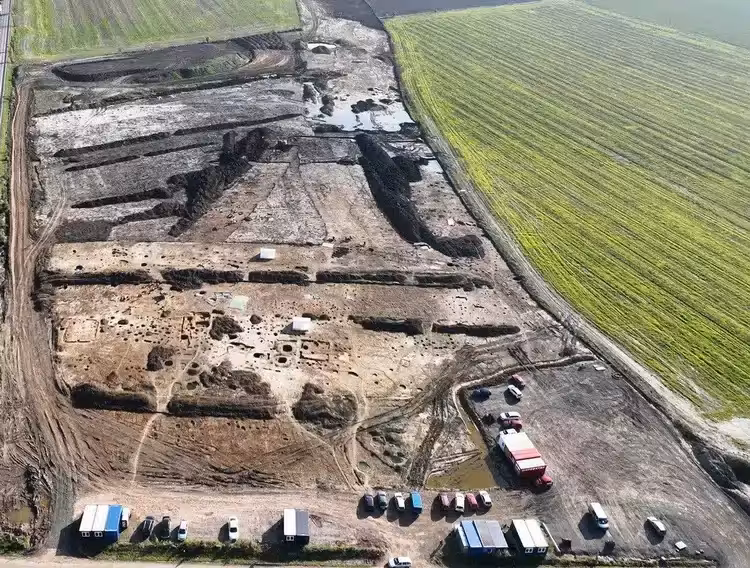 Aerial View Of The Hradec Králové Excavation Site In Czech Republic