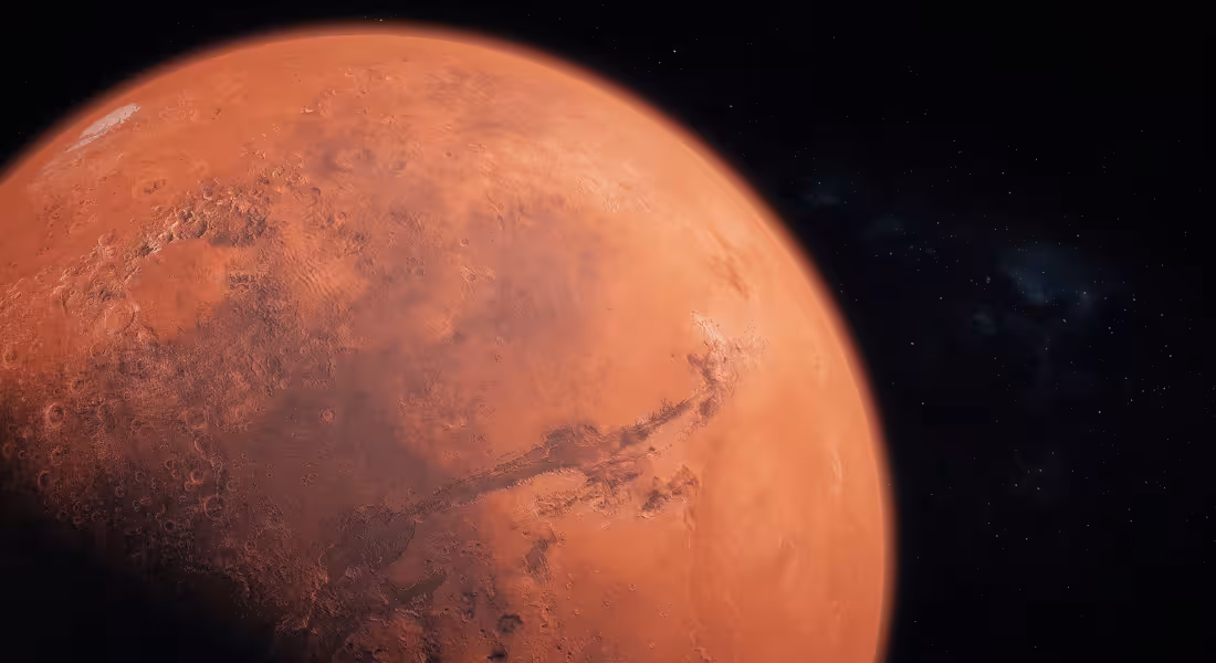 Earth and Mars emerged from the same swirling disk of gas and dust, separated today by less than 80 million kilometers at their closest approach.