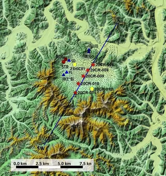 Study Map Area Of The Jeokjung Chogye Basin With Site Markers