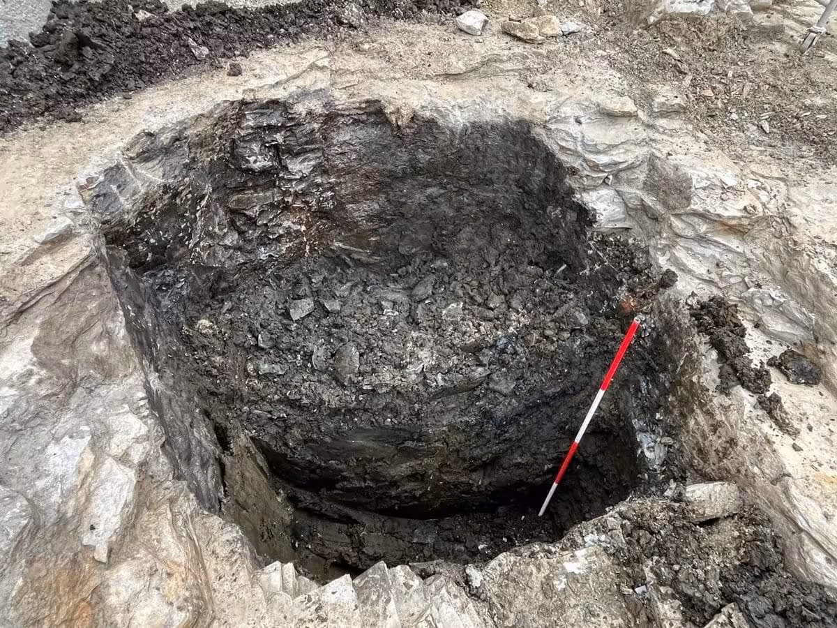 The Partially Excavated Medieval Latrine.