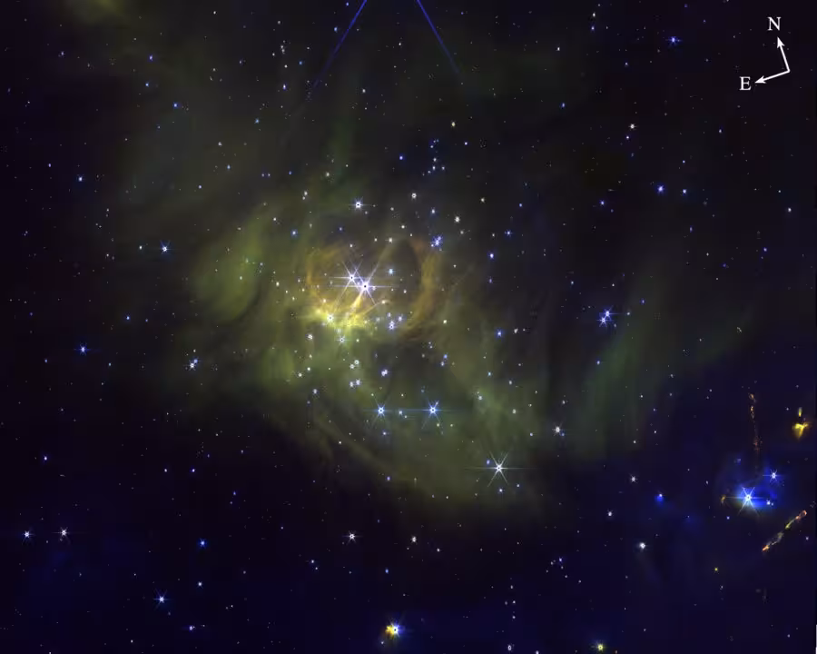 JWST/NIRCam images in three filters (F162M, F360M, and F444W) from Cycle 3 for a 16′ × 20′ field in IC 348.