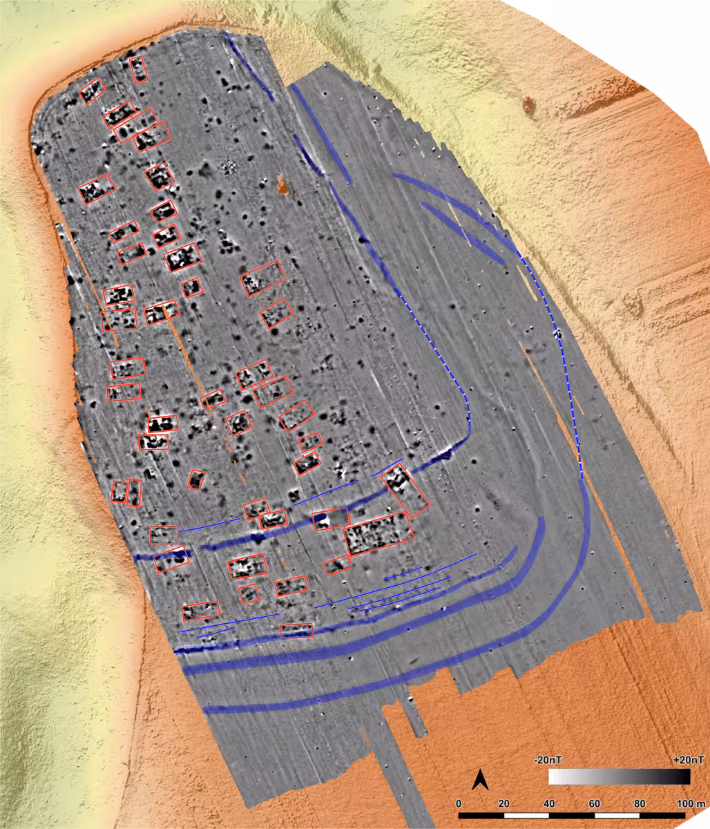 Magnetogram Of The Site With Indication Of The Features