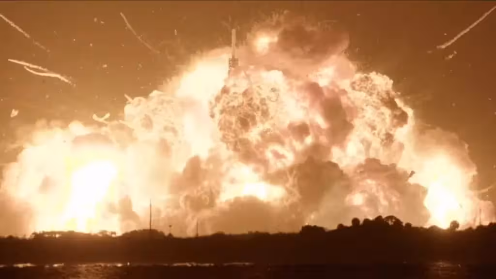 Blue Origin’s New Glenn Rocket Explodes During A Test At Cape Canaveral.
