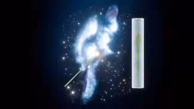 Illustration Showing Radioactive Stardust From A Stellar Explosion Reaching Antarctic Ice On Earth.