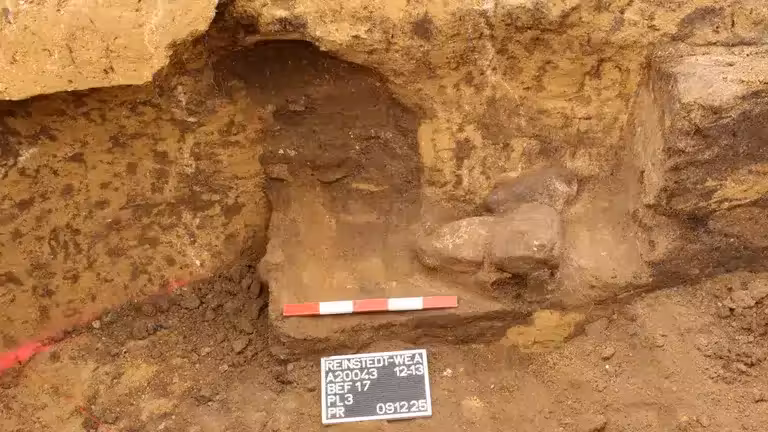 Large Tunnel Niche Uncovered After Stone Removal.