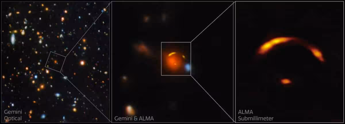 A Wide Field View From Gemini Optical Zooms Into A Gravitationally Lensed System Observed With Gemini And Alma