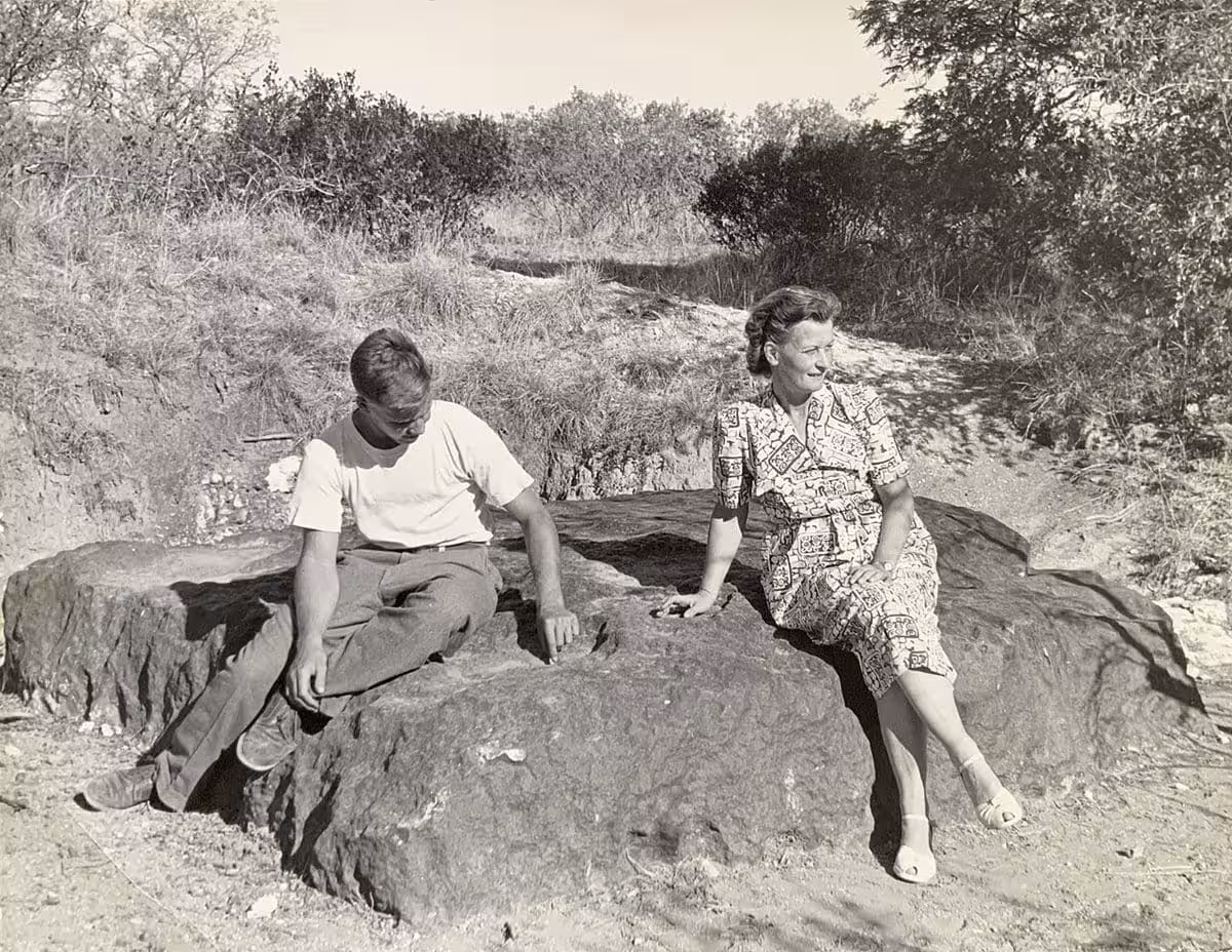 Ora Scheel (right), Who Acquired The Site And Secured Its Designation As A National Monument