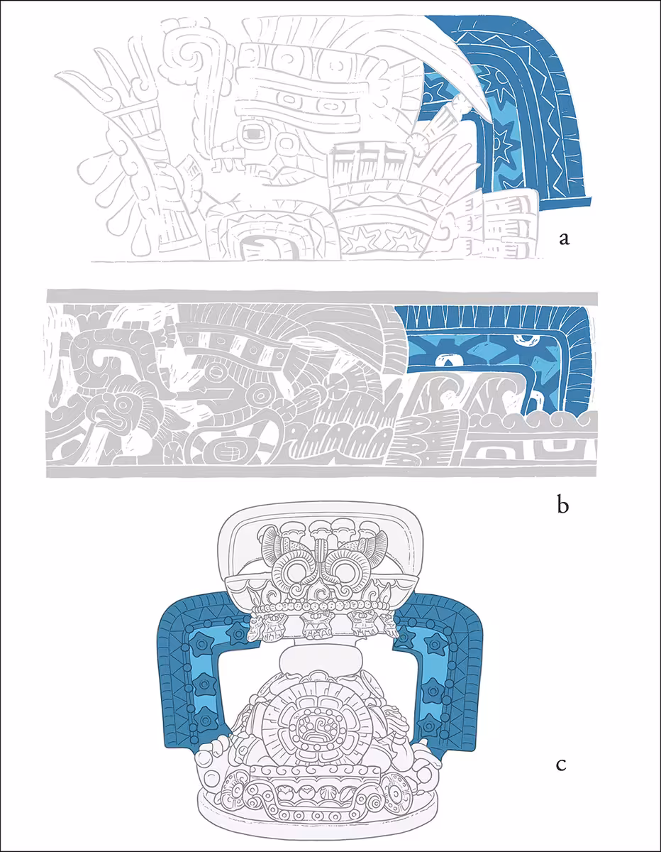 Geometric Frames And Feathered Star Motifs Found In Teotihuacan Imagery.