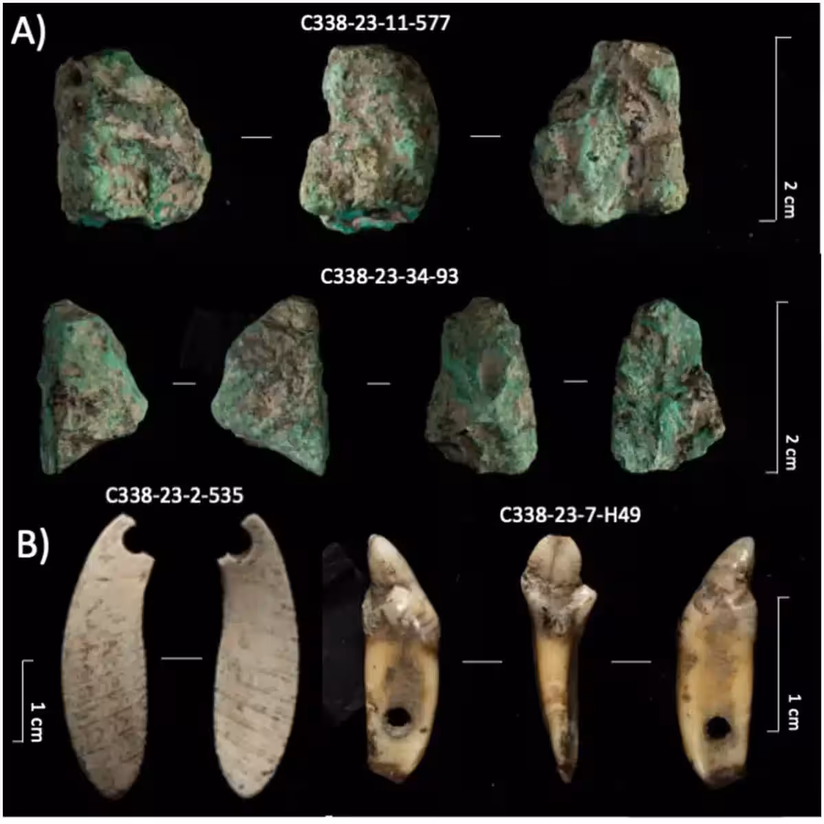 Detailed Images Of Some Of The Archaeological Remains Recovered In Cave 338 During Excavation Work Carried Out In 2021 And 2023