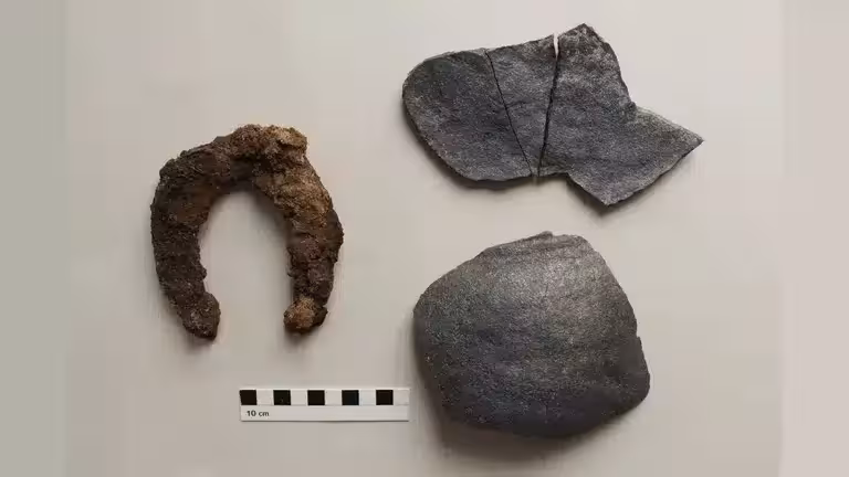 Pieces Of Late Medieval Pottery And A Metal Horseshoe Were Discovered Within The Hand Dug Underground Passage.