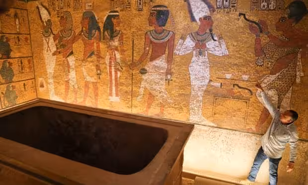 Tutankhamun’s Burial Chamber With Modified Wall Paintings.