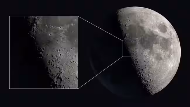The Lunar “v” Becomes Visible As Sunlight Sweeps Across The Moon’s Surface