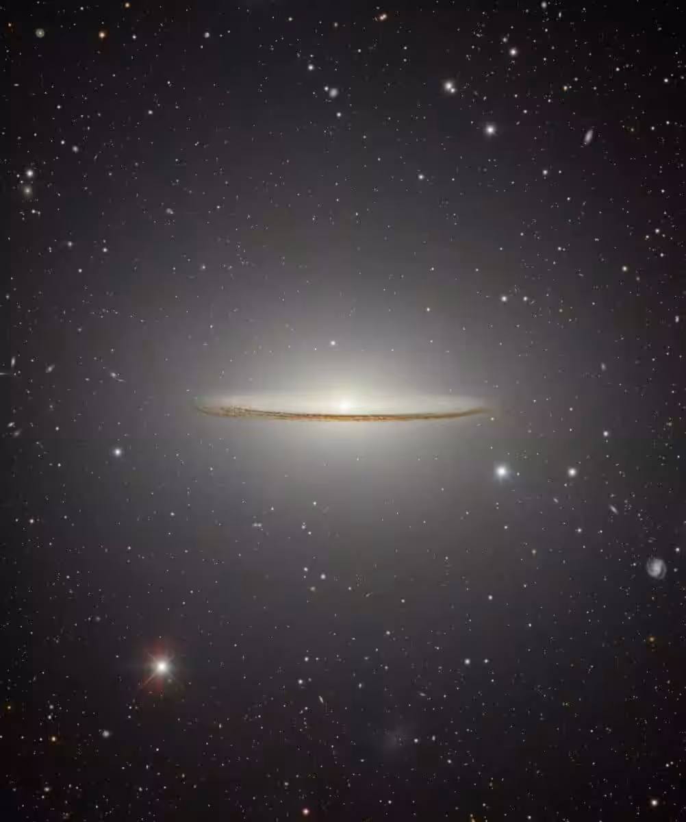 Close Up Of The Central Parts Of The Sombrero Galaxy