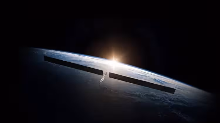 Illustration Of A Planned Spacex “starmind” Ai Satellite In Orbit