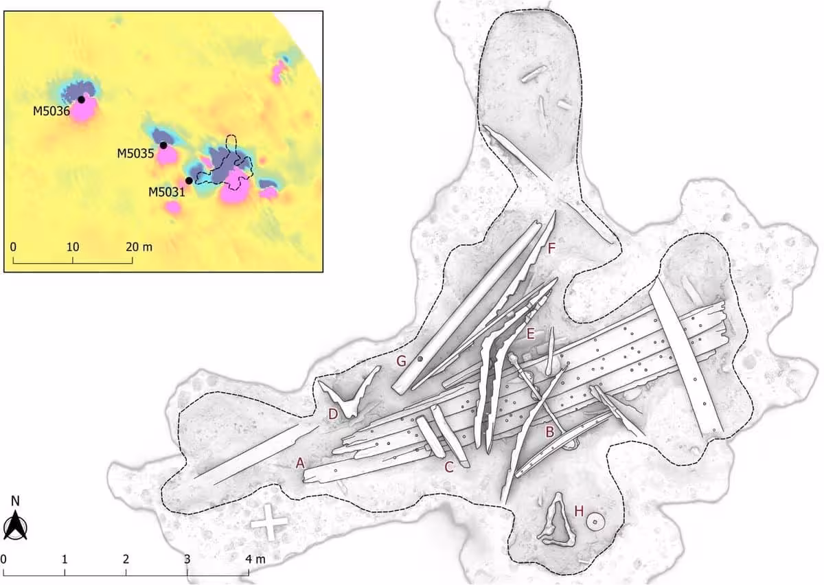 A Photo Based Reconstruction Of The Wreck Site And A Map Revealing Its Magnetic Anomalies.