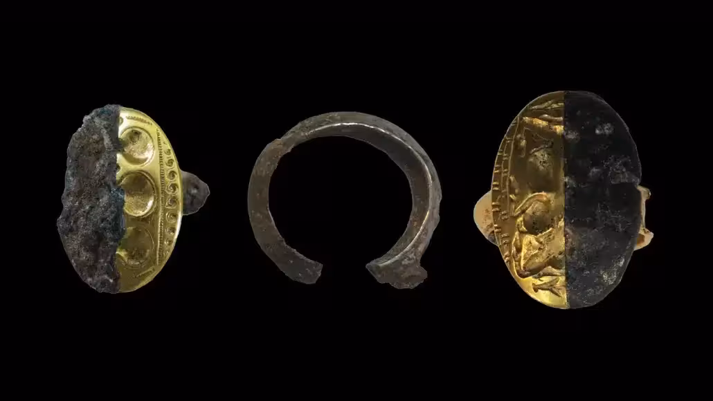 Three Bronze Age Rings From Crete And Mycenae, Identified As Artifacts Containing Meteoritic Iron.