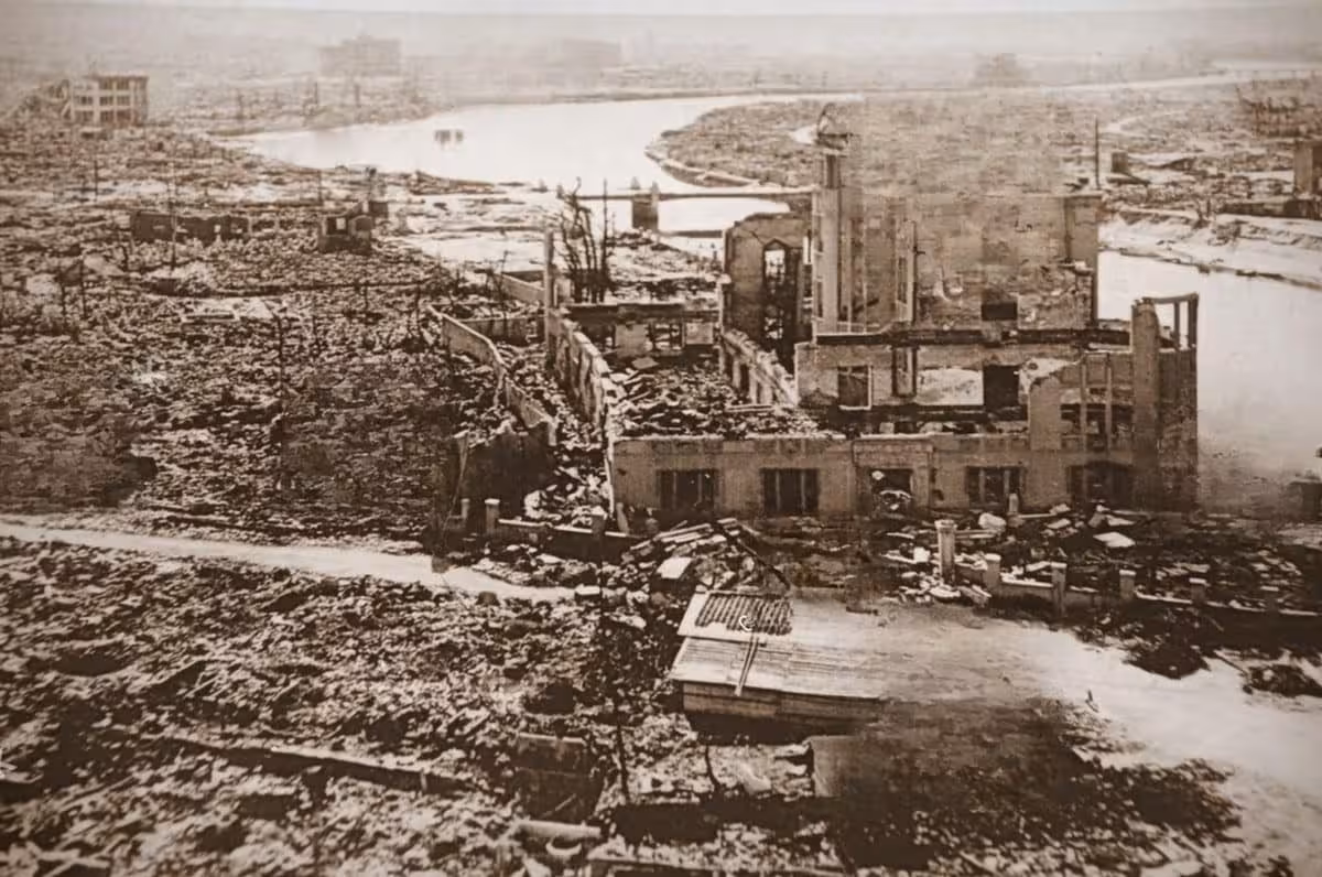 The Former Hiroshima Prefectural Industrial Promotion Hall After The Explosion Of August 6, 1945