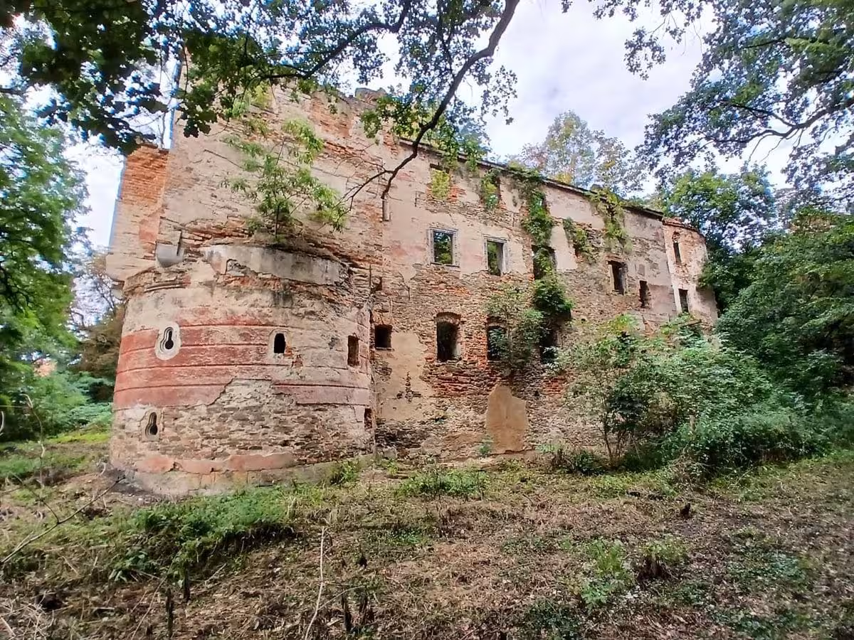 The Ruins Of Pielaszkowice Palace In Poland
