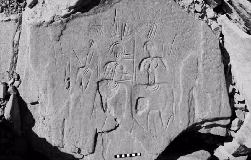 These Carvings From Eastern Dakhla Oasis Portray Women With Intricate Hairstyles And Decorative Clothing.
