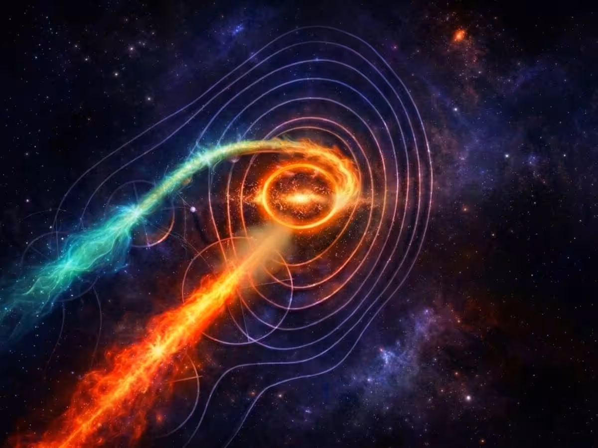 An Artist's Illustration Of The Center Of Galaxy Markarian 501