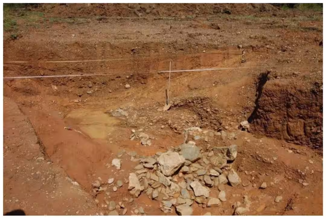 Excavated Section Of The Roman Water Control System.