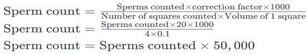 sperm counting formula