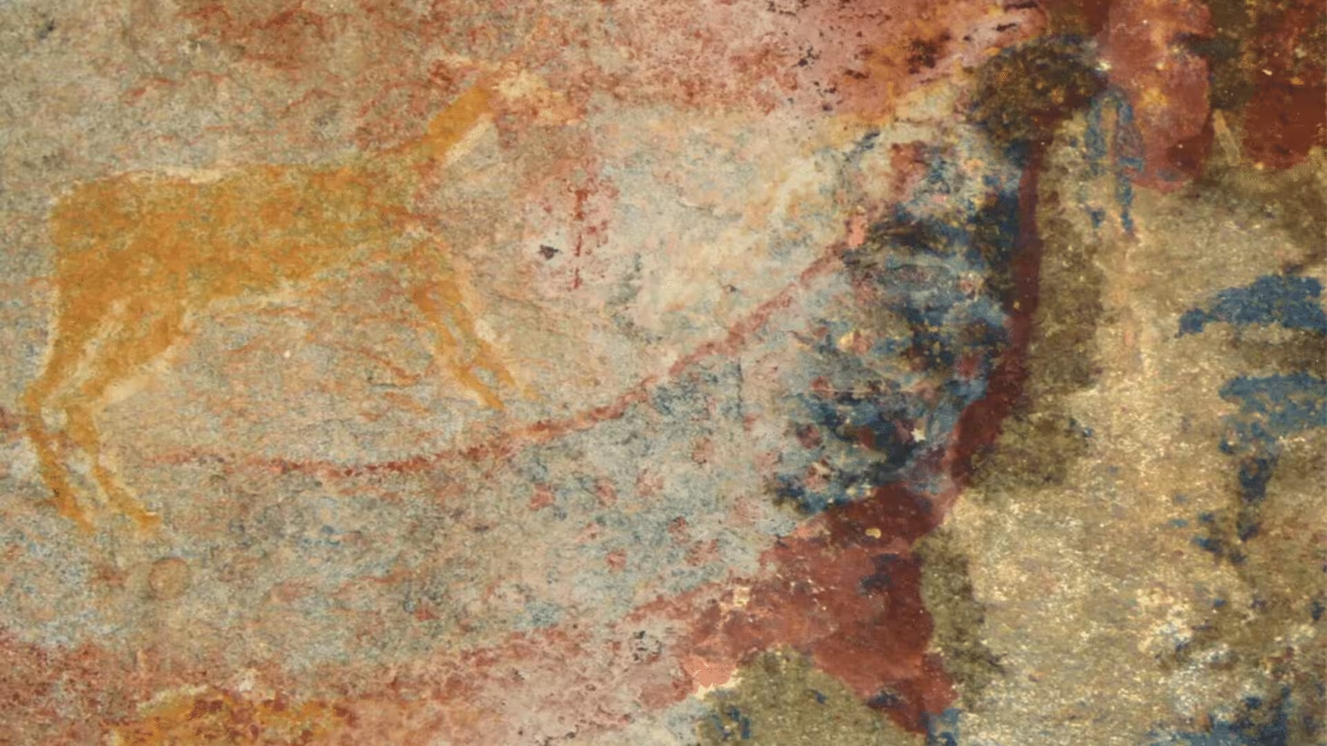 Ancient Rock Painting May Reveal A Strange Tusked Creature That Vanished 250 Million Years Ago Scaled