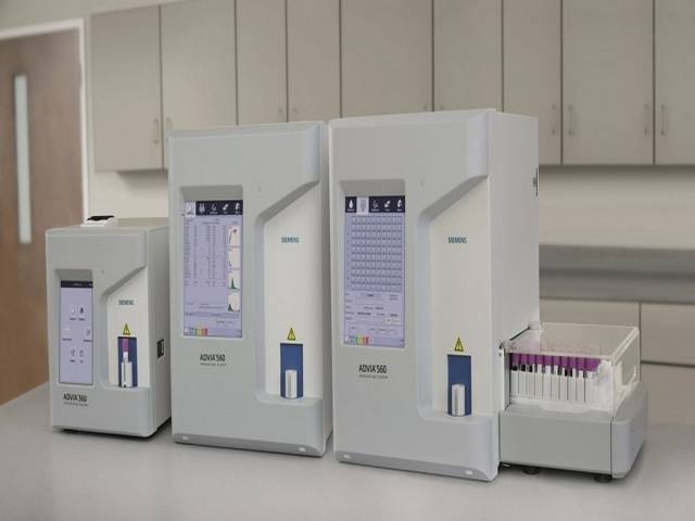 ADVIA 360 System, ADVIA 560 System, and ADVIA 560 AL System offering state-of-the-art hematology testing. High quality complete blood count testing, running up to 60 samples per hour. Designed for small to mid-sized laboratories and hospitals. The ADVIA 360 System measures 22 parameters, including a 3-part white cell differential and storage capacity of 10,000 results. The ADVIA 560 System and ADVIA 560 AL System measure 26 parameters, including a 5-part white blood cell differential and storage capacity of 100,000 results.