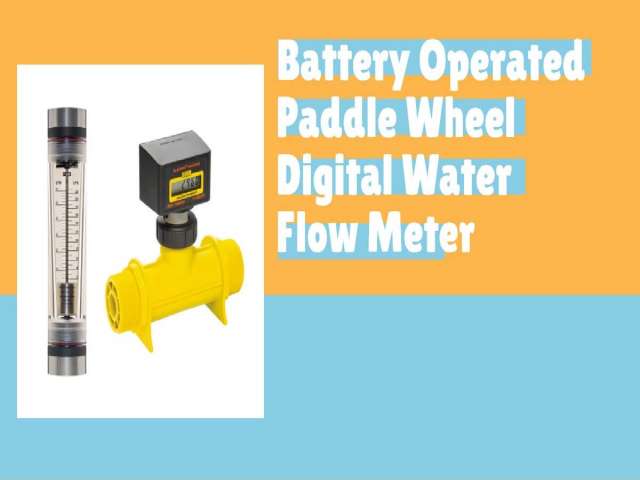 Battery Operated Paddle Wheel Digital Water Flow Meter