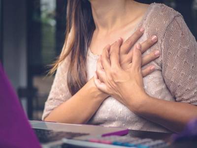 Chest pain that comes and goes might be due to a heart problem or respiratory or digestive issues.