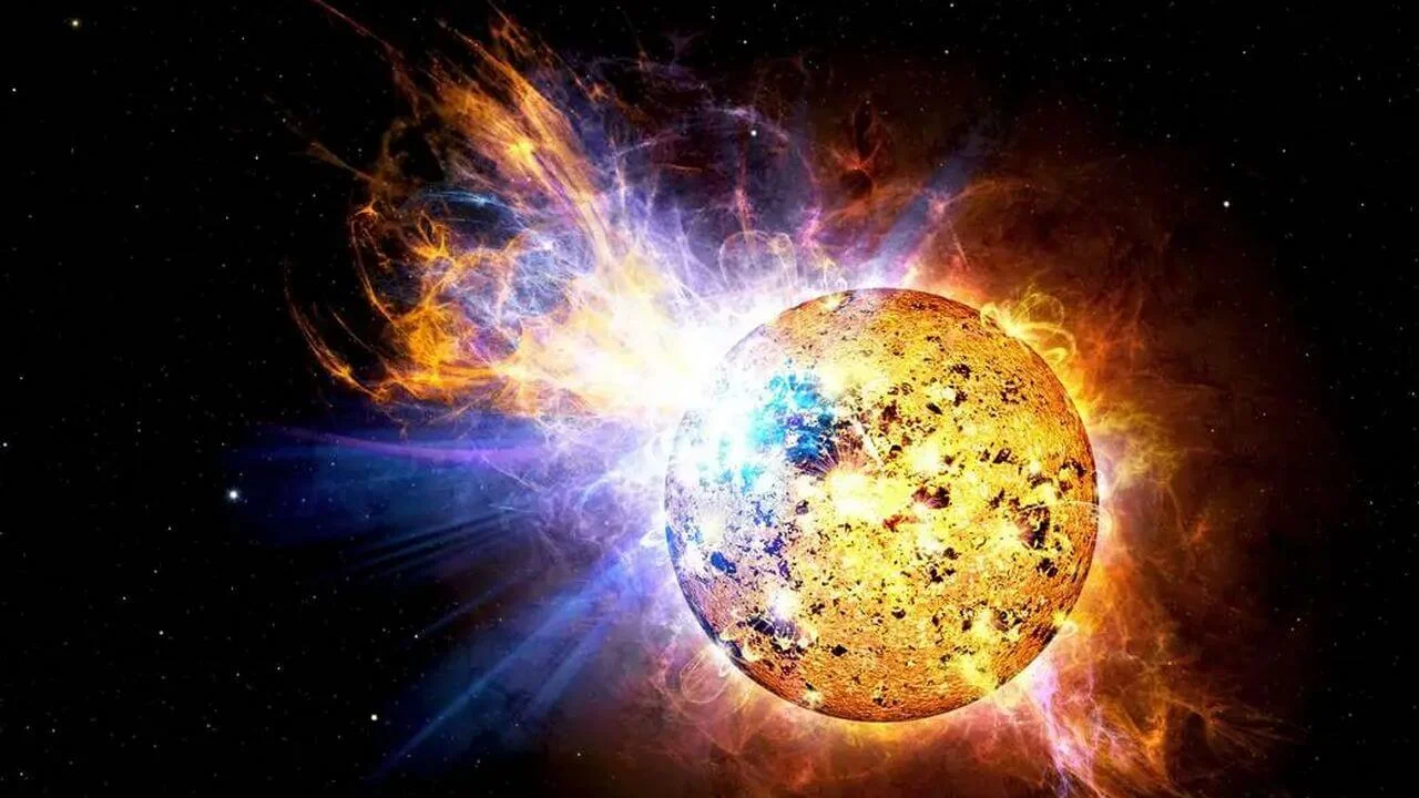 Artist illustration of a flare star.