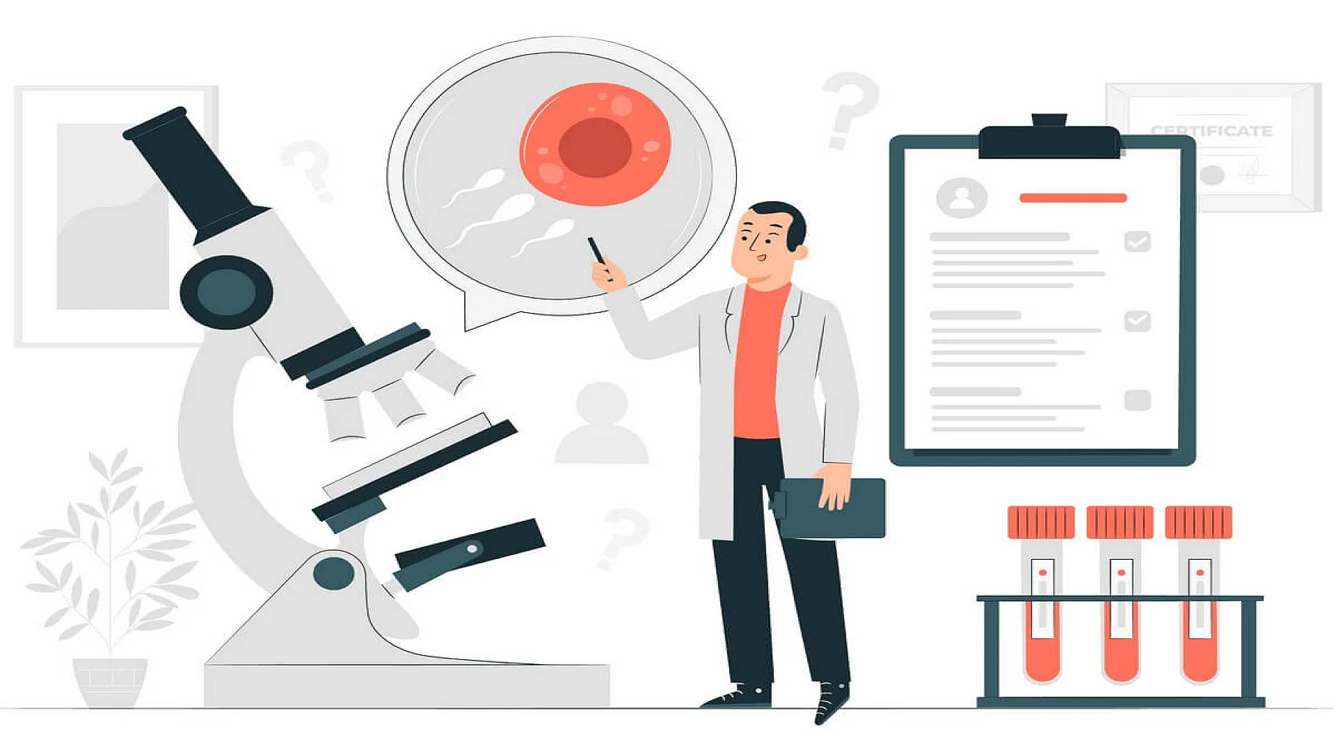 Free vector infertility diagnosis concept illustration.