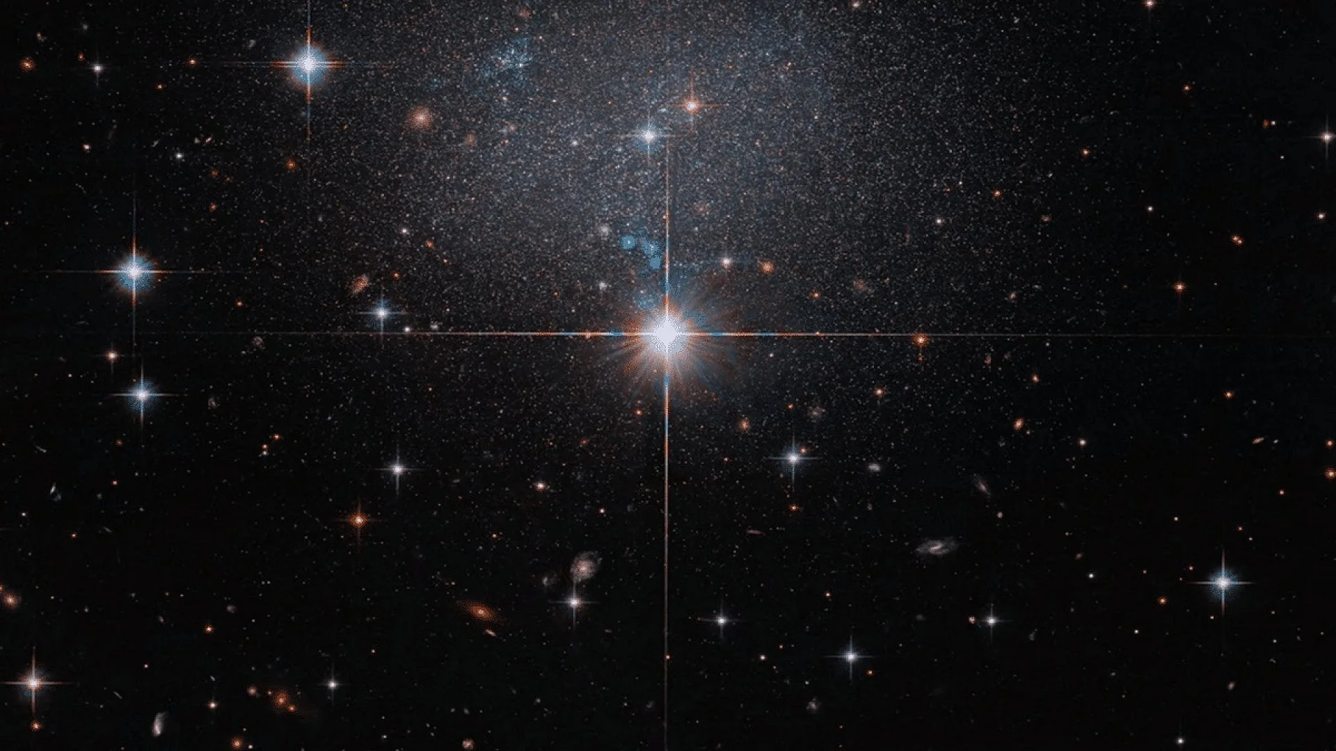 Hubble Reveals Hidden Dwarf Galaxy Illuminating Cosmic Flows Scaled