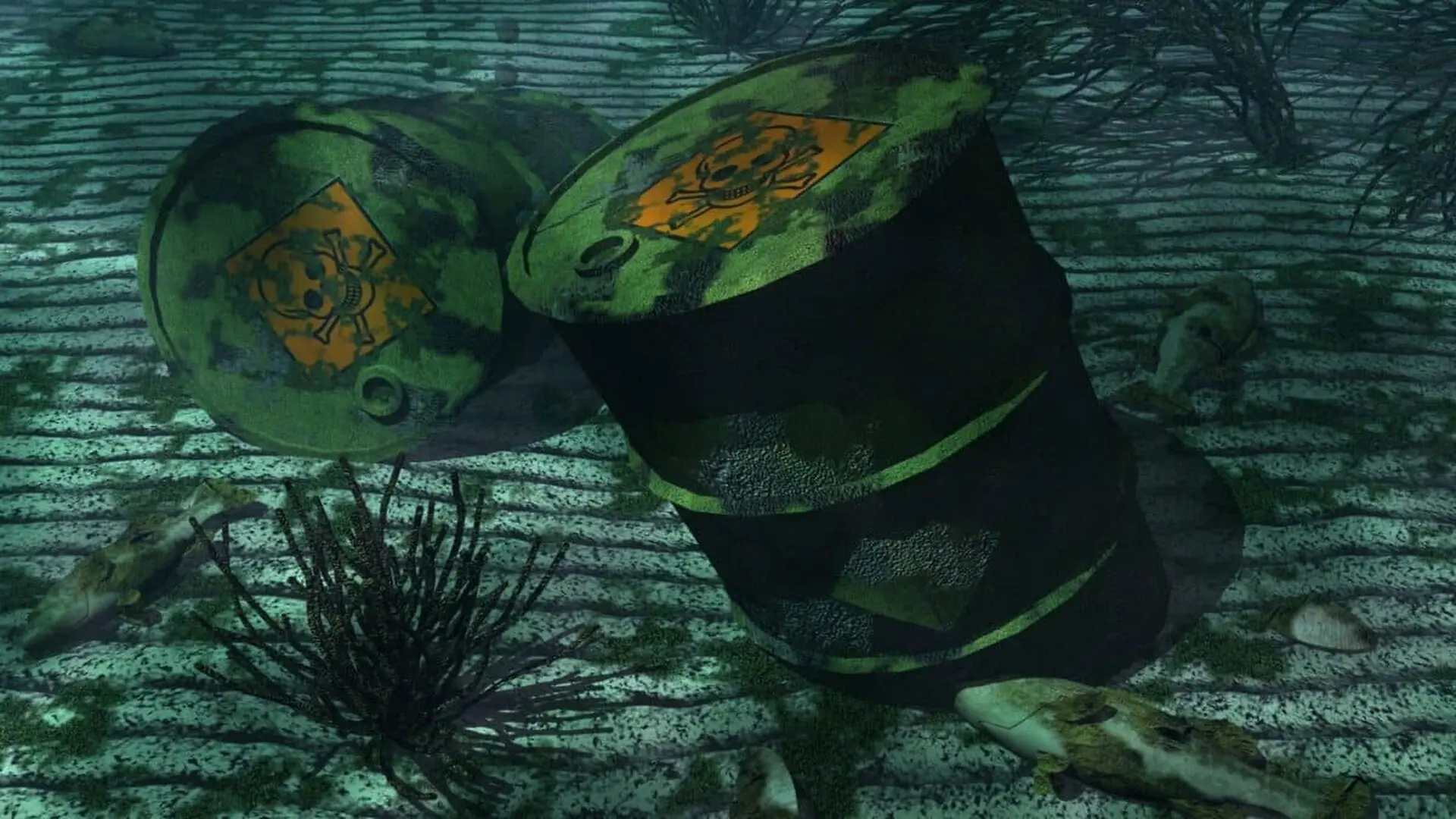 Barrel Of Nuclear Wastes In Deep Ocean Scaled