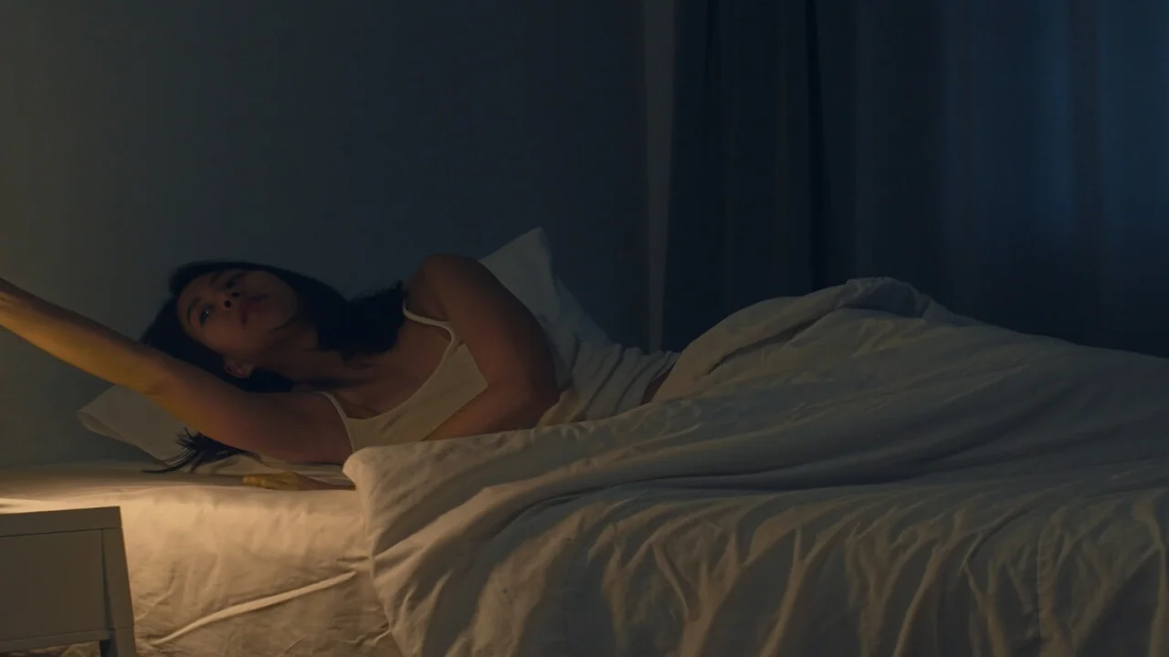 Asian Young Woman Sleeping Cozily