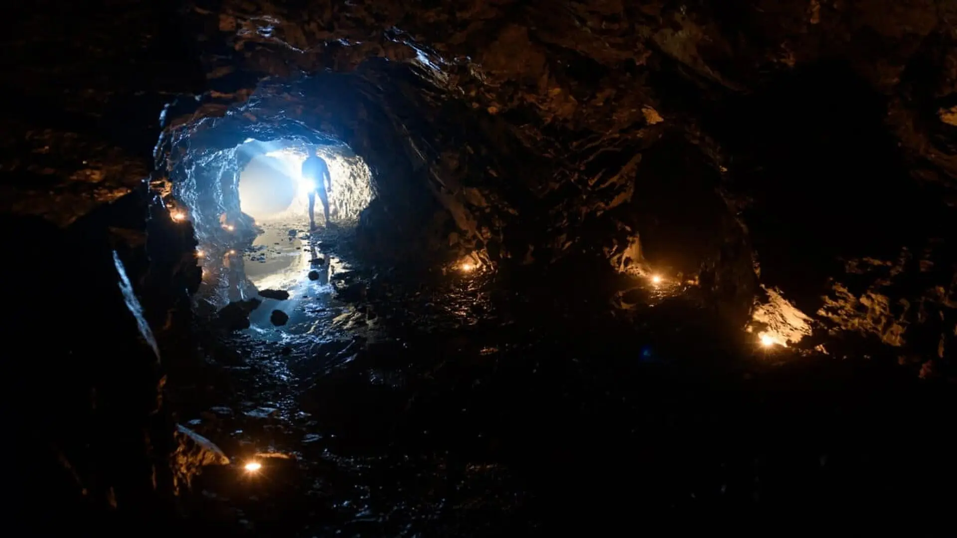 Mysterious Human Like Shape Inside The Deep Tunnel Of The Abandoned Galena Mine Scaled