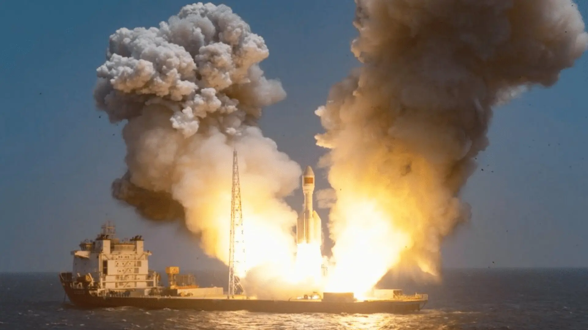 Chinas Gravity 1 Rocket Makes Sea Launch History With Nine Satellites Sent Into Orbit Scaled