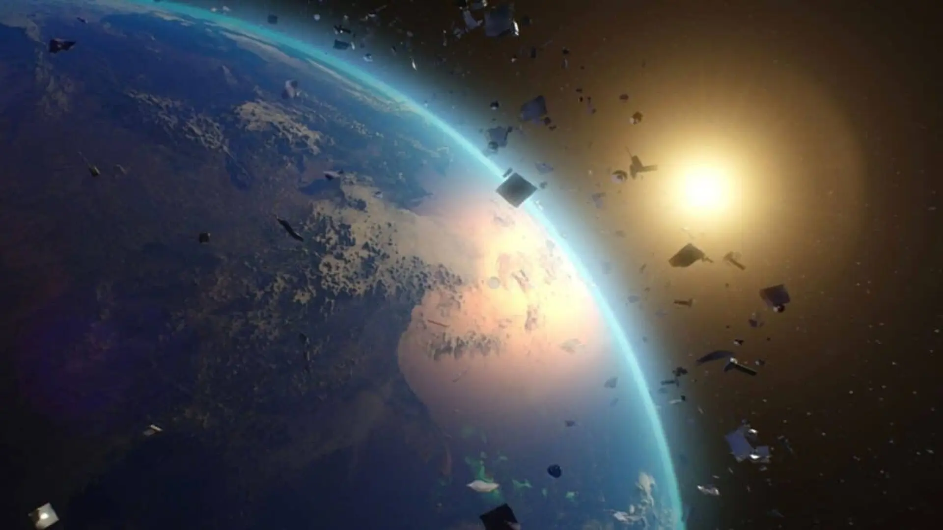 Space Debris Around Planet Earth Scaled