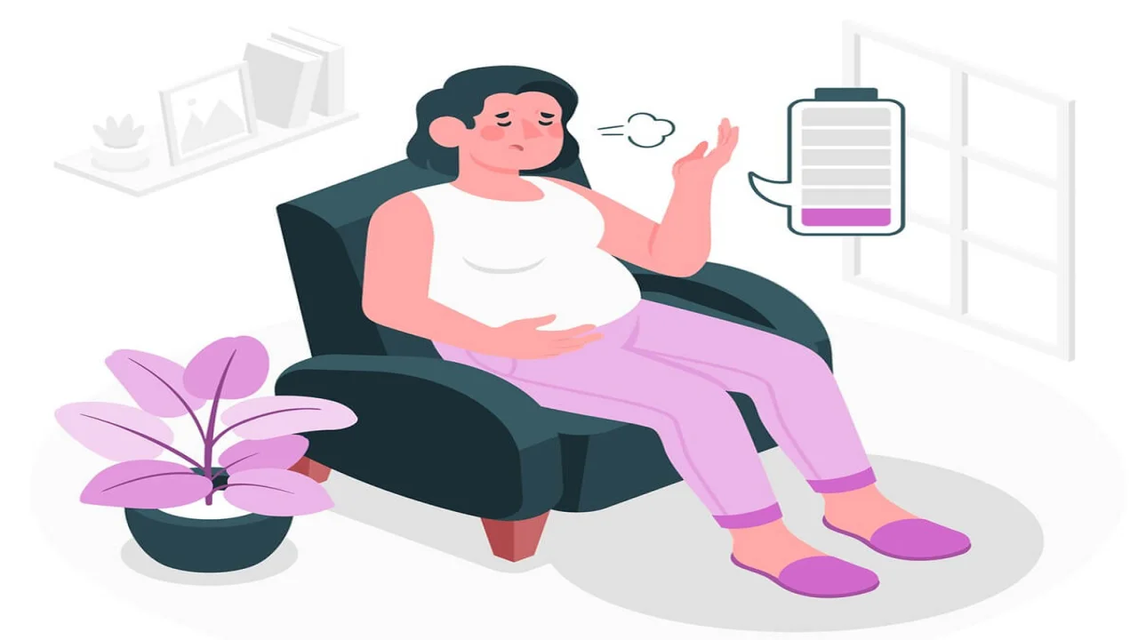 Free vector pregnancy fatigue concept illustration.