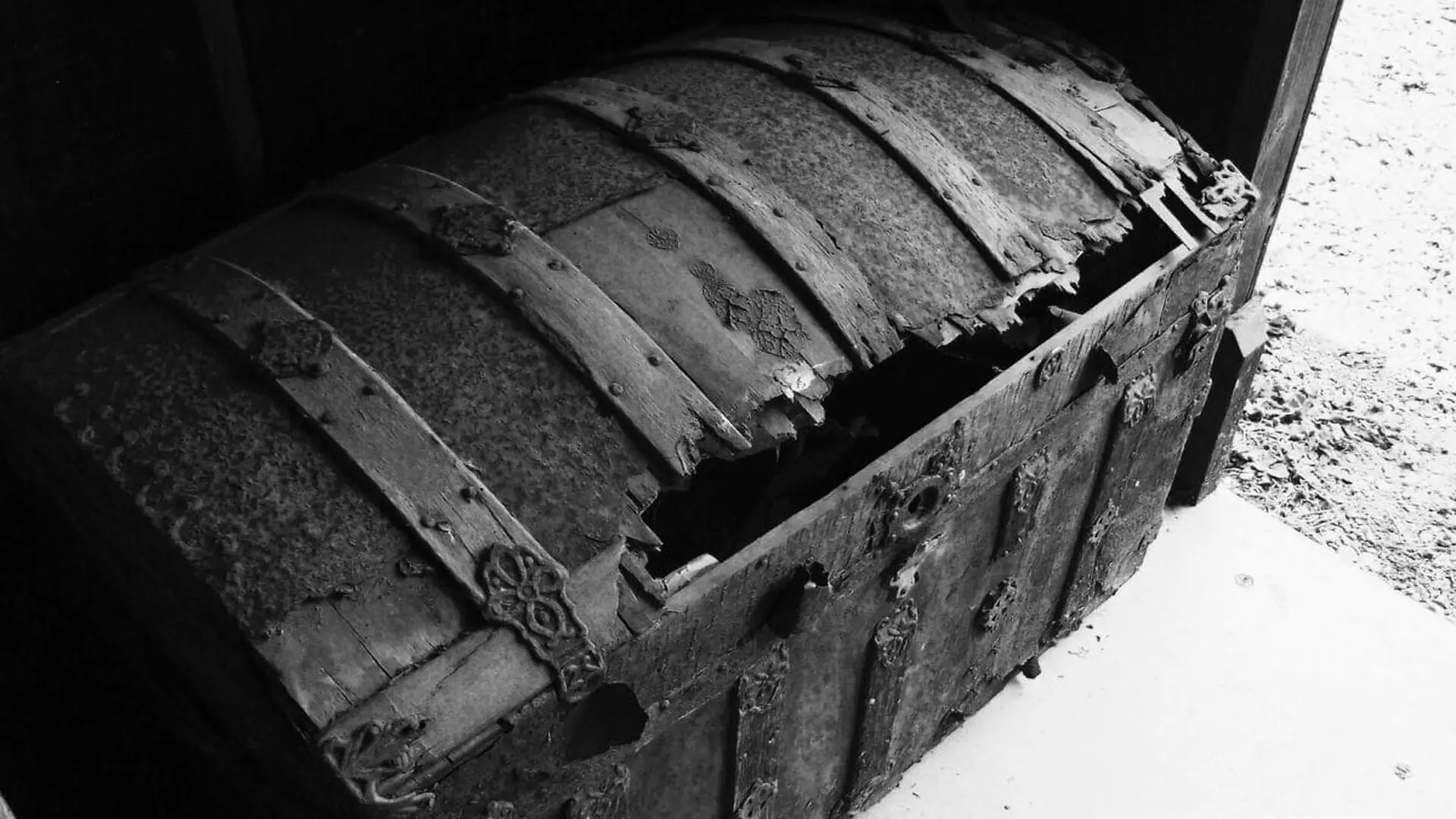 A Rusted Old Wooden Chest Scaled