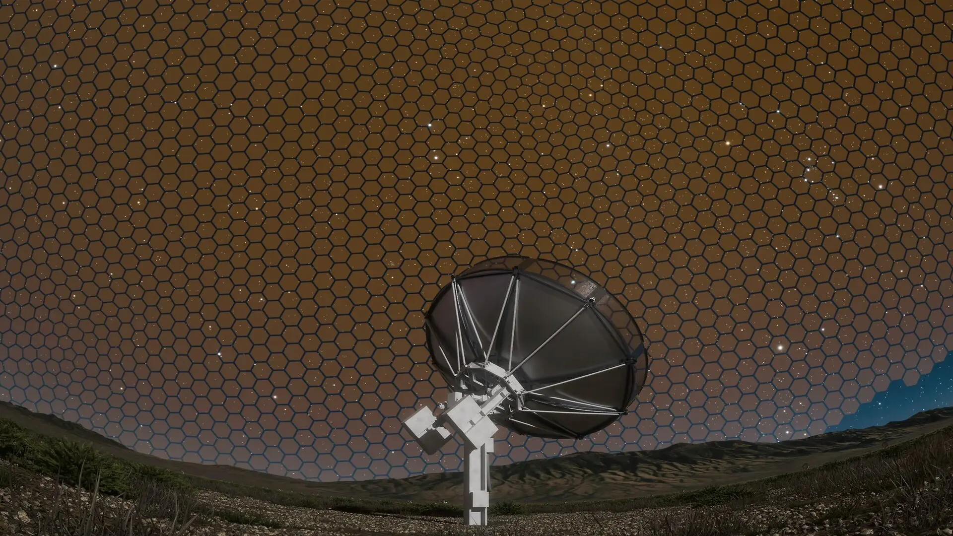 Powerful Radio Telescope Nevada Desert