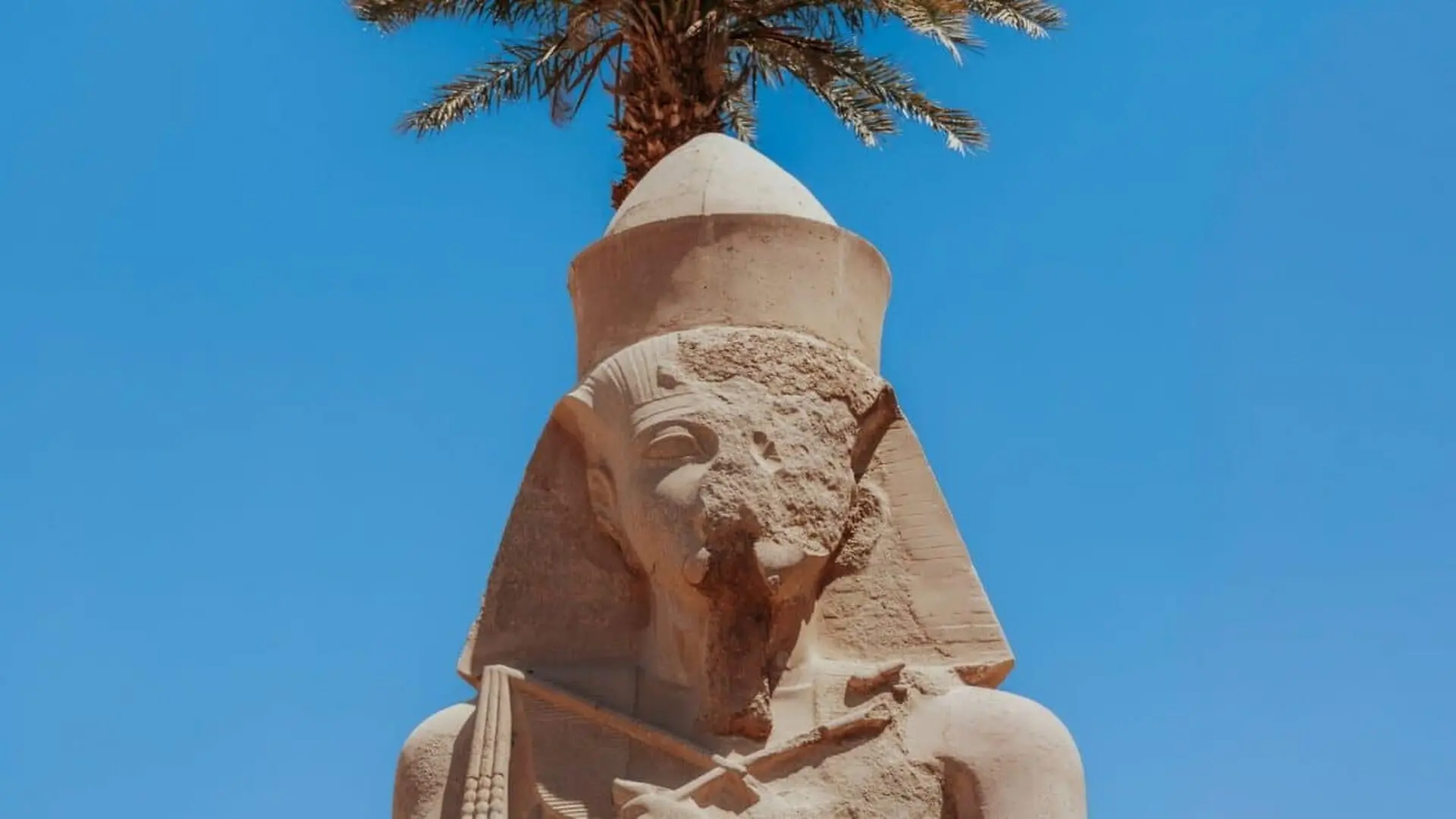 A German Archaeologist Found Half Of This 22 Foot Pharaohs Statue In. It Took 94 Years To Find The Rest Scaled