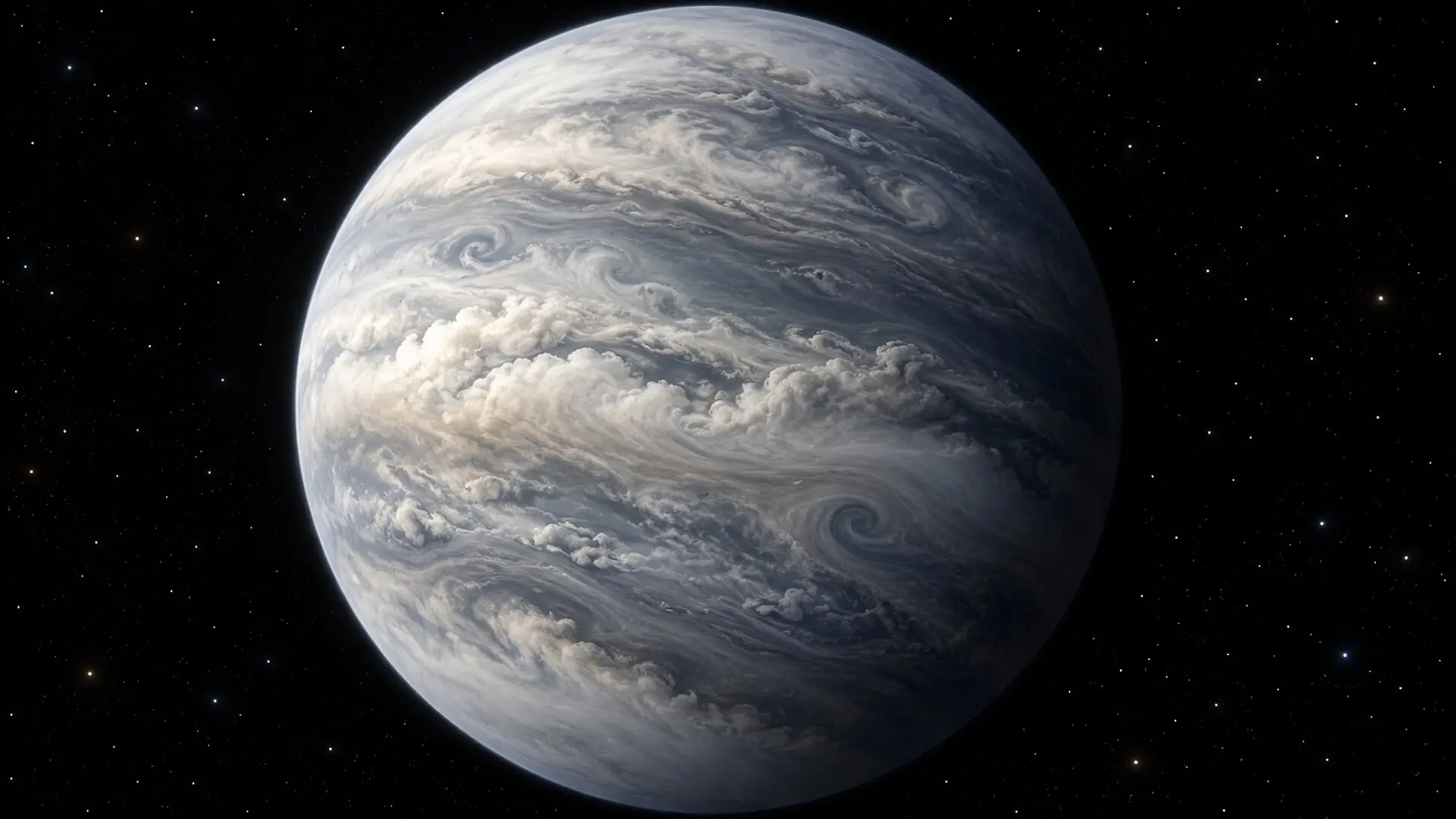 Artist’s impression of WISE 0855, a cold, free-floating world about 7.5 light-years away. Webb observations provide evidence of changing water-cloud thickness and atmospheric chemistry beneath the clouds. (CREDIT: The Brighter Side of News)