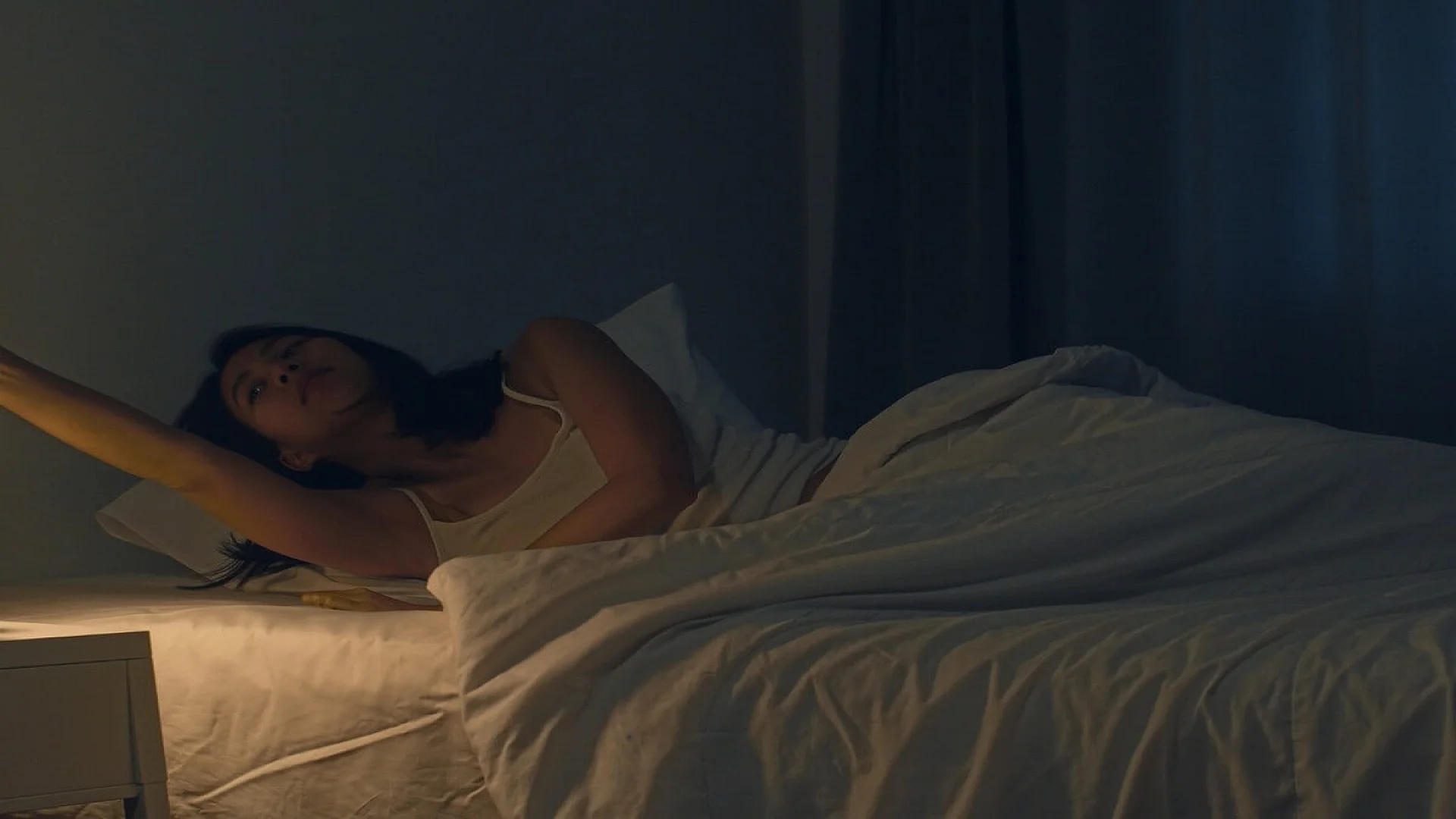 Asian Young Woman Sleeping Cozily