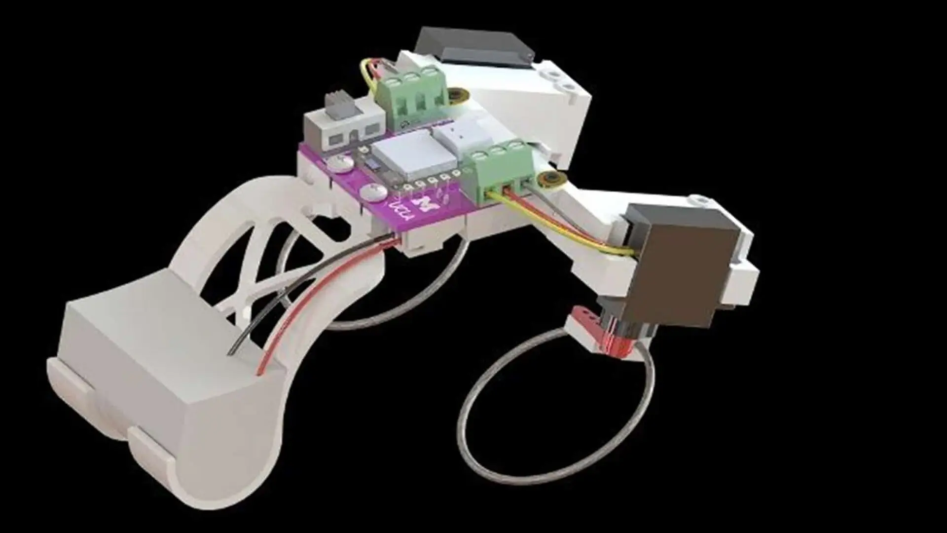 An illustration of the hopping robot.