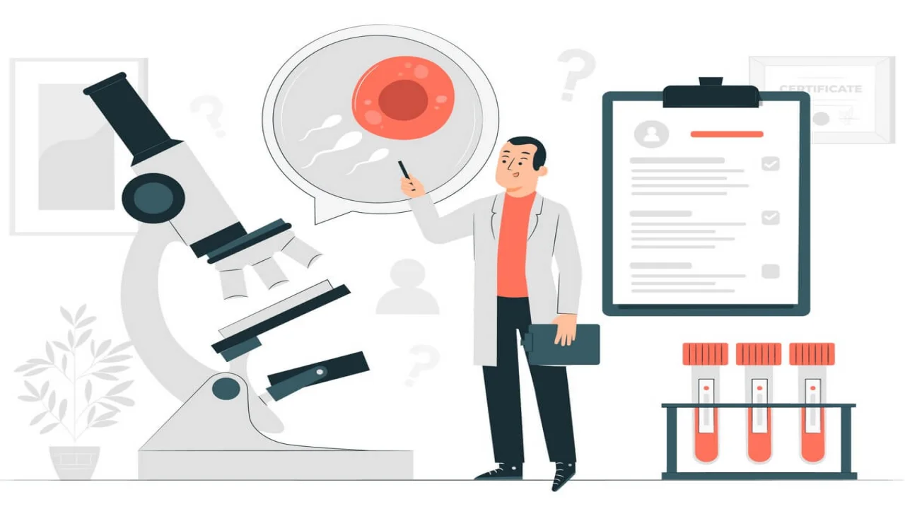Free vector infertility diagnosis concept illustration.