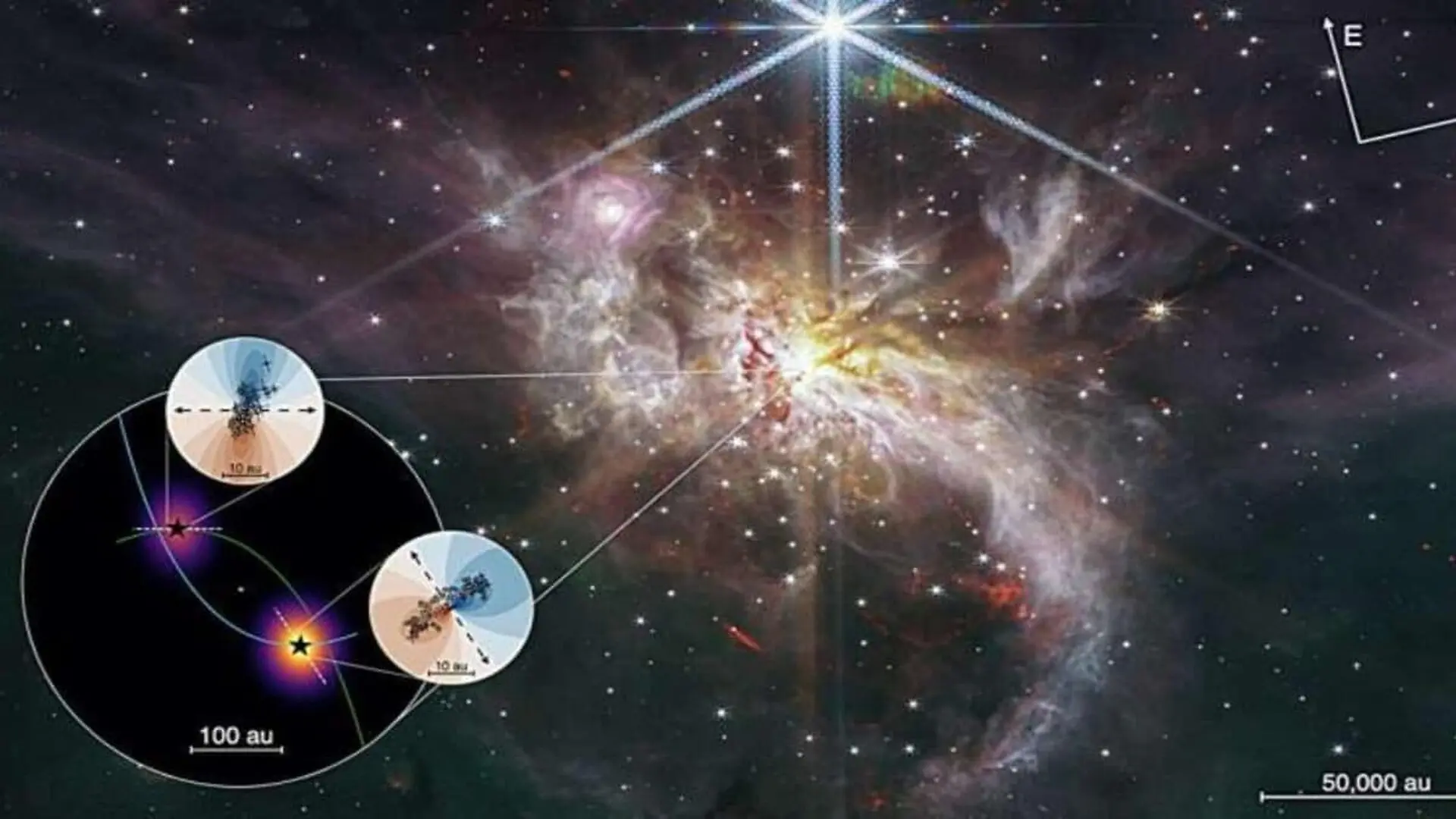Alma Observes A Massive Binary Star System Being Built From The Inside Out Scaled
