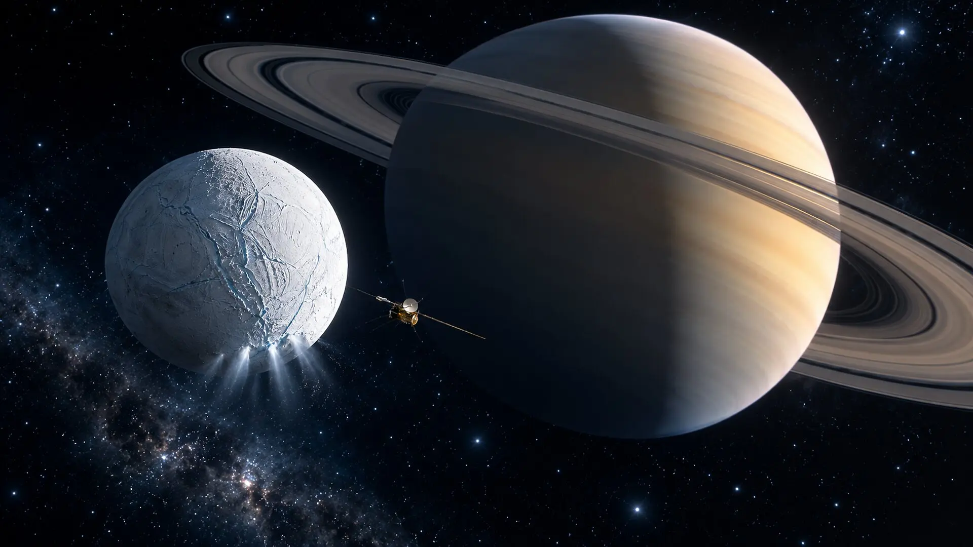 Enceladus Water Moon
