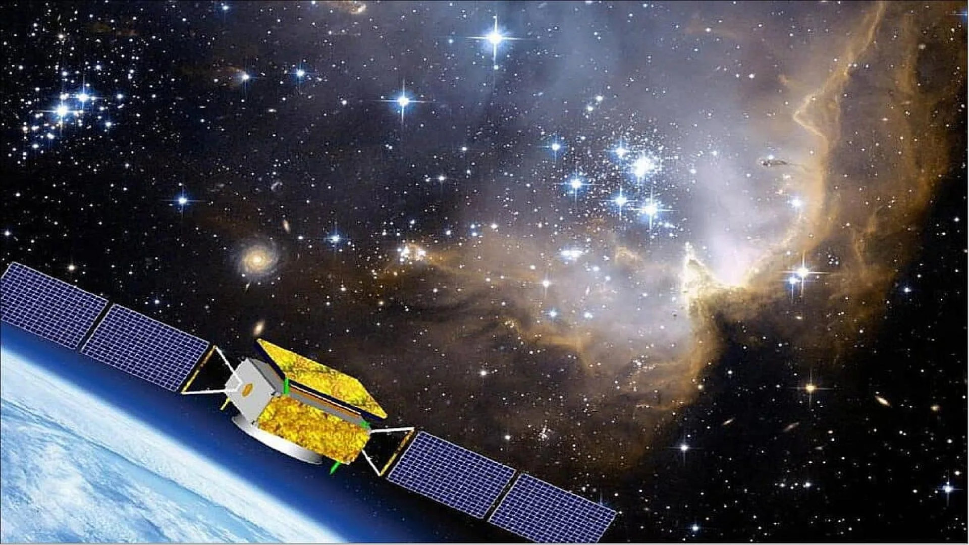 Visualization Of The Dampe Spacecraft During Its Orbital Mission Scaled